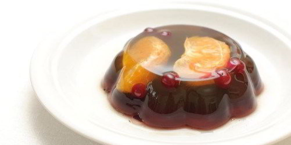 Рецепт апельсинового желе с вишней и белым вином