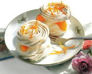 Апельсиновые безе с кремом
