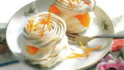 Апельсиновые безе с кремом