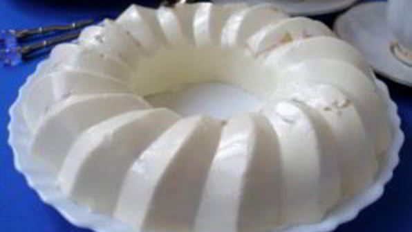 бланманже творожное с фруктами