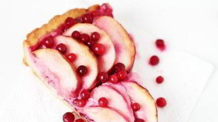 Брусничный десерт с корицей