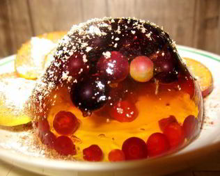 Десерт ассорти из желе