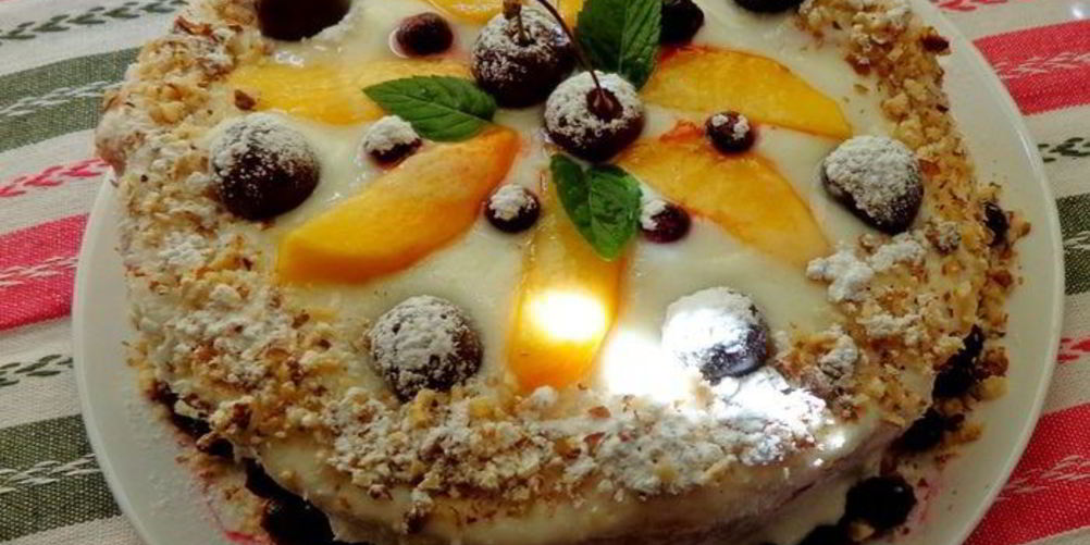 Рецепт фруктового десерта арбузного торт