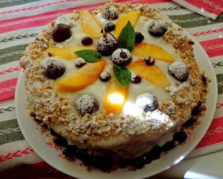 Фруктовый десерт Арбузный торт