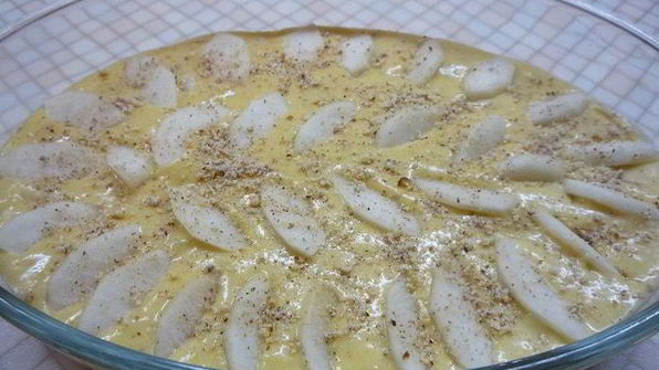 клафути с грушами и фундуком