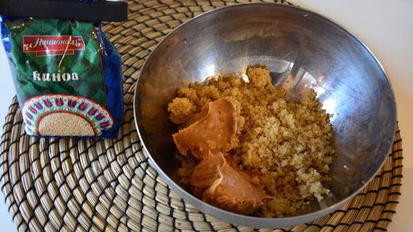 конфеты из киноа с арахисовой пастой