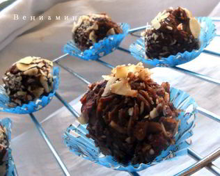 Мягкие шоколадно-имбирные конфеты с вишней