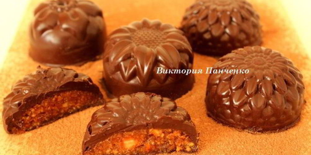 Рецепт шоколадных конфет с миндалем и апельсином