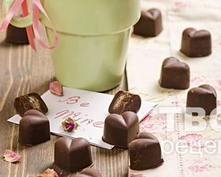 Шоколадные конфеты с начинкой из имбирных цукатов