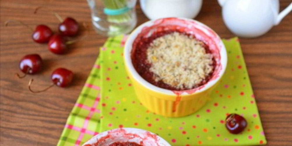 Рецепт крамбла с черешней