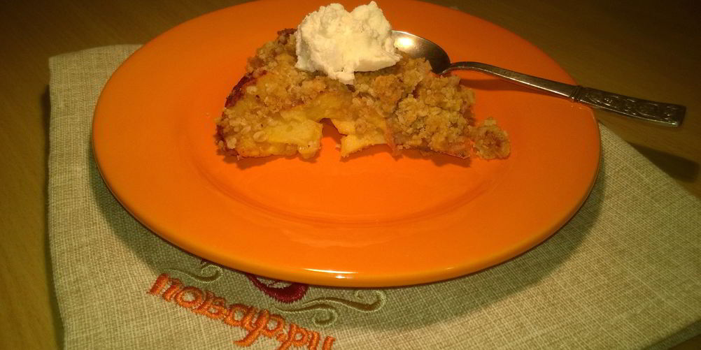 Рецепт крамбла с хурмой