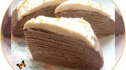 Блинный тортик с пудинговым кремом