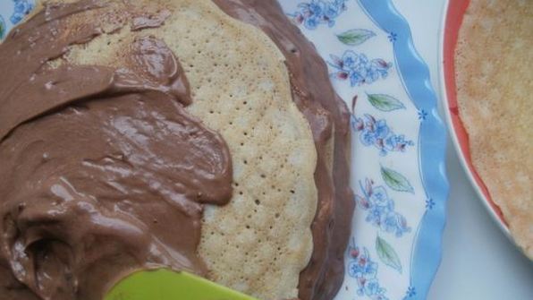 блинный тортик с пудинговым кремом