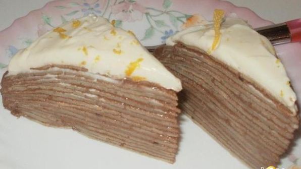 блинный тортик с пудинговым кремом