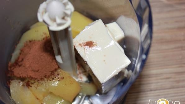 крем из тофу с печеной грушей