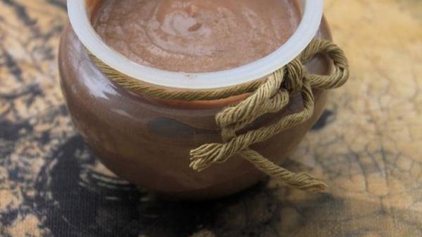 крем из тофу с печеной грушей