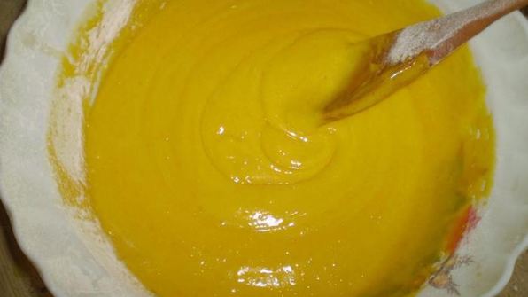 легкий бисквит с апельсиново-творожным кремом