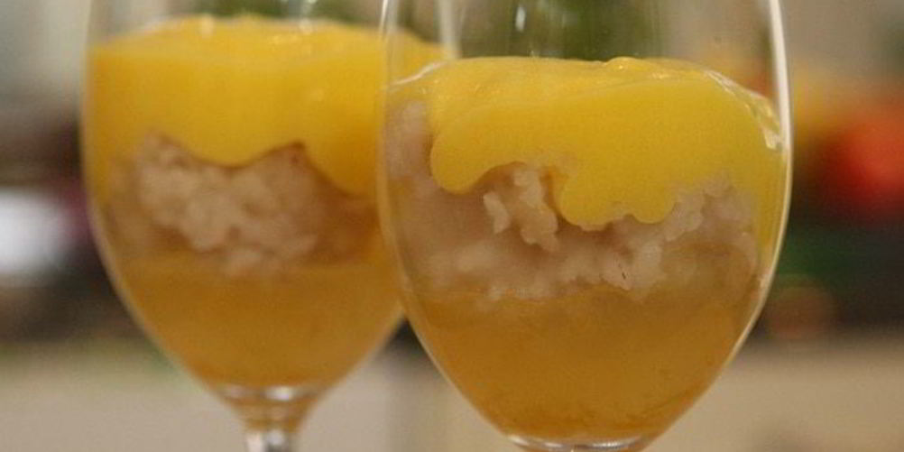 Рецепт рисового пудинга с лимонным кремом