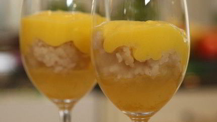 Рисовый пудинг с лимонным кремом