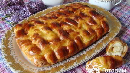 Сдобные булочки-сайки с заварным кремом