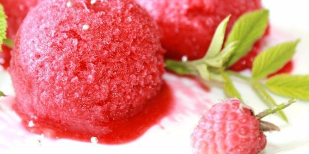 Рецепт малинового сорбета