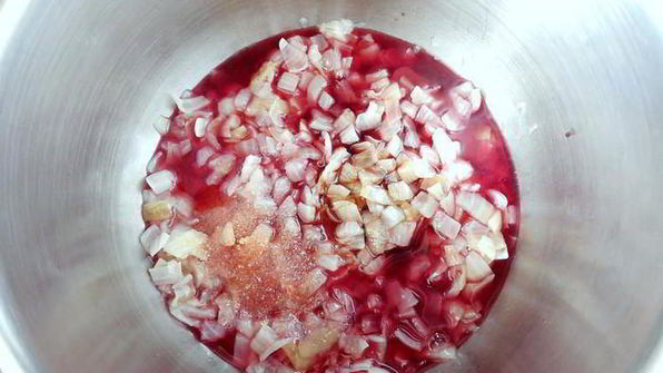 ризотто-трюфели с луковым мармеладом