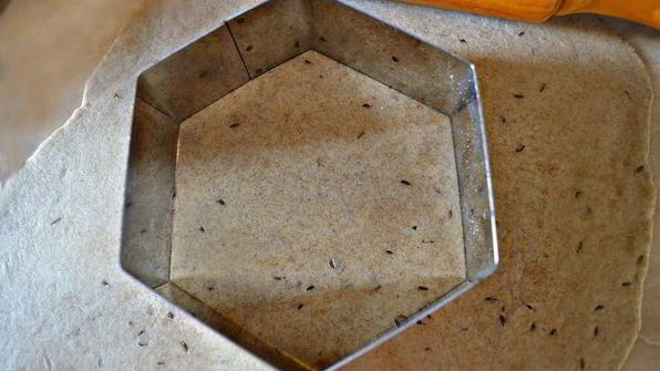 мильфей с мясом, гречкой и овощами