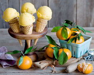 Домашнее мандариновое мороженое