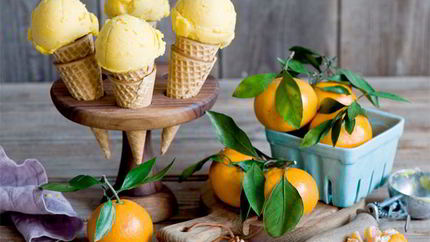 Домашнее мандариновое мороженое