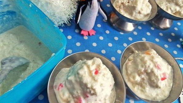 мороженое из риса и мармелада