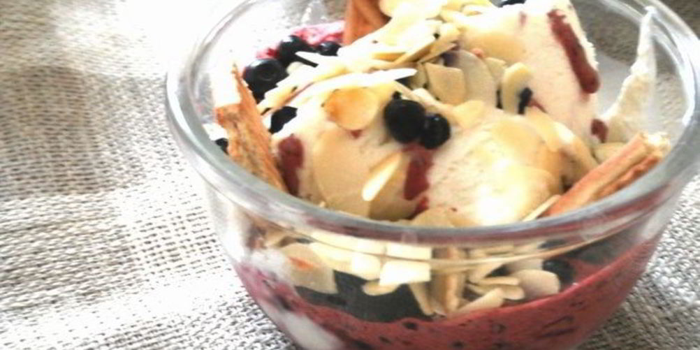 Рецепт мороженого с черникой и ромом