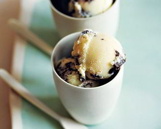 Мятное мороженое с кусочками шоколада