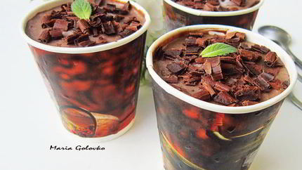 Шоколадно-мятное мороженое