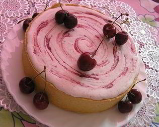 Торт-мороженое с черешней