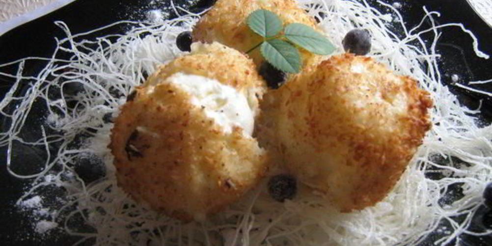 Рецепт жареного мороженого с фунчезой