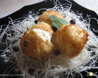 Жареное мороженое с фунчезой