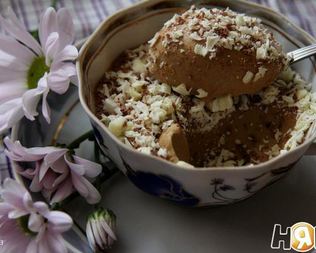 Кофейный крем-мусс с белым шоколадом