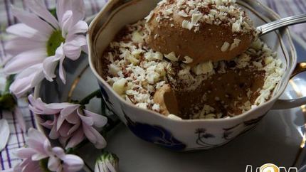 Кофейный крем-мусс с белым шоколадом