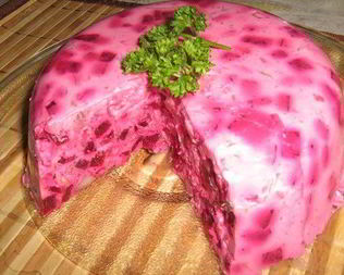 Мусс из сельди и свеклы