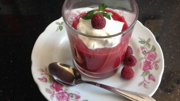 мусс из свежей малины