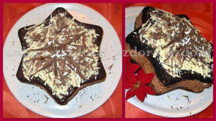 Рождественская звезда с шоколадным муссом