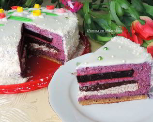 Торт-мусс Черничный каприз