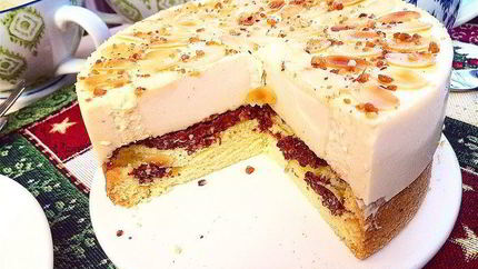 Торт-мусс с соленой карамелью