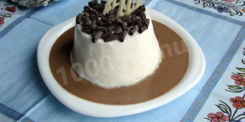 Рецепт творожного мусса из творога с шоколадным желе
