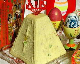 Пасха из заварного крема