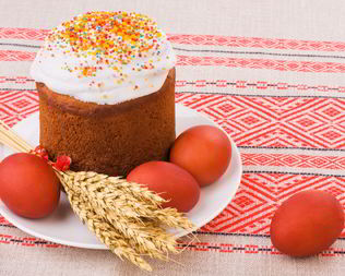 Пасхальный кулич с белковым кремом