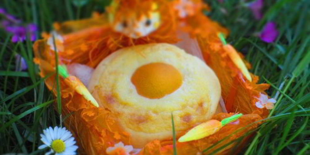 Рецепт пасхальных творожных булочек с заварным кремом и абрикосами