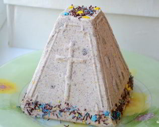 Шоколадная творожная пасха