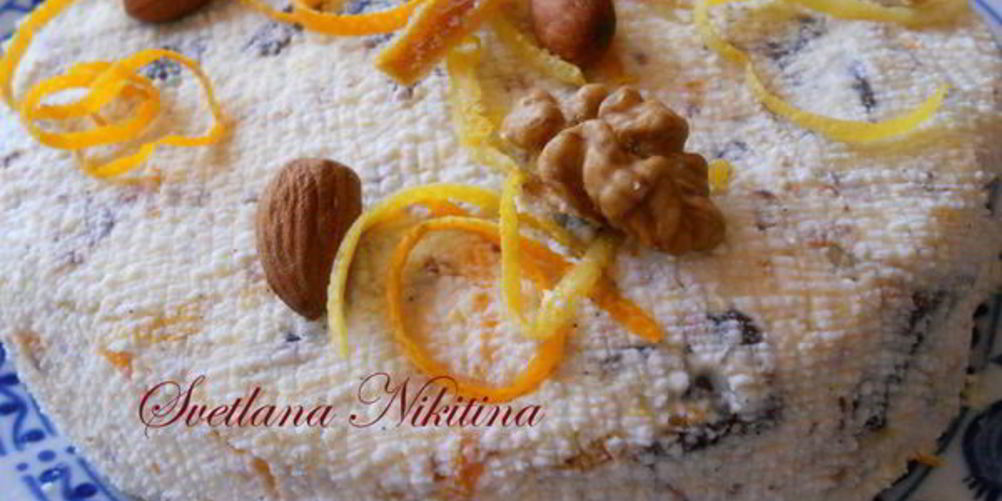 Рецепт ванильной пасхи с орехами