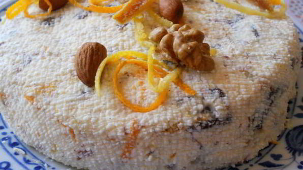 ванильная пасха с орехами